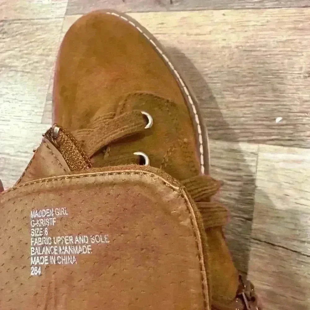 Madden Girl Cognac Faux Fur Boots for Women Sz. 8 - Picture 6 of 7